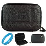 Nylon Black Durable 5.2-inch Protective GPS Carrying Case with Removable Carbineer for Magellan Roadmate 5045 LM/ 5045 / 5145 LM / 5120LMTX / 5310 5 inch Portable GPS Navigator Magellan Roadmate 1470/1470-R/3030/3065/3055/3055MU/1475T/3045 4.7-inch GPS Navigation System + SumacLife TM Wisdom Courage Wristband